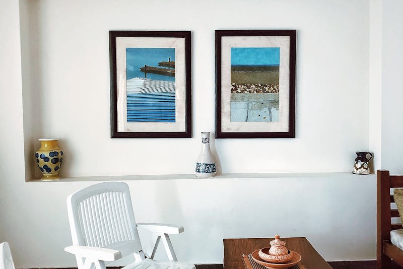 white and brown furniture