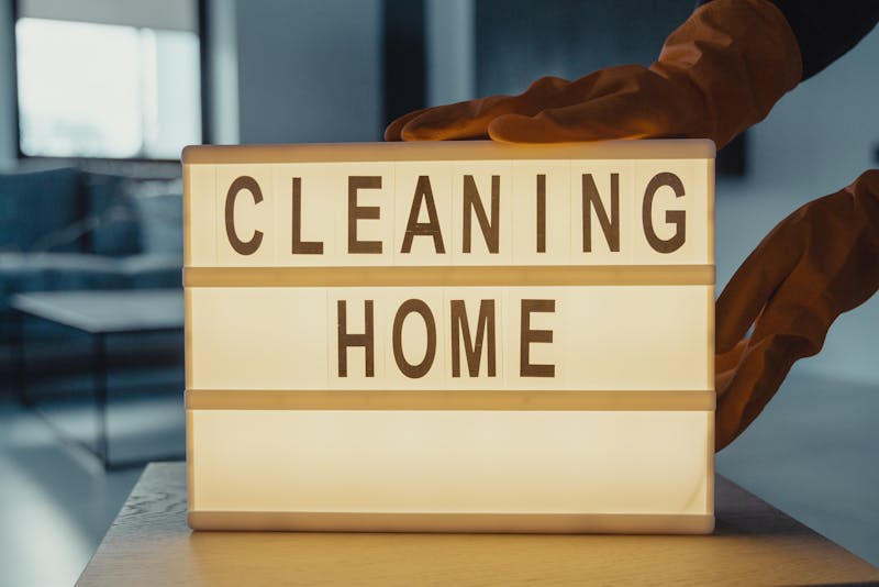 cleaning home